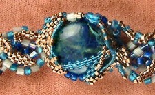 Sculptural Peyote Bracelet, Closeup