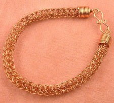 Example of a Viking Knit Bracelet, Single Knit